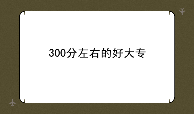 300分左右的好大专