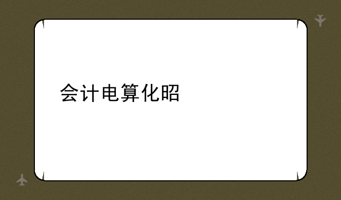 会计电算化是什么