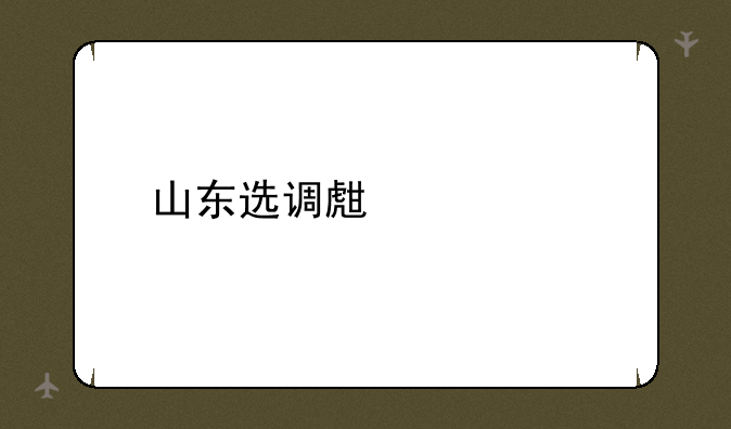 山东选调生考试