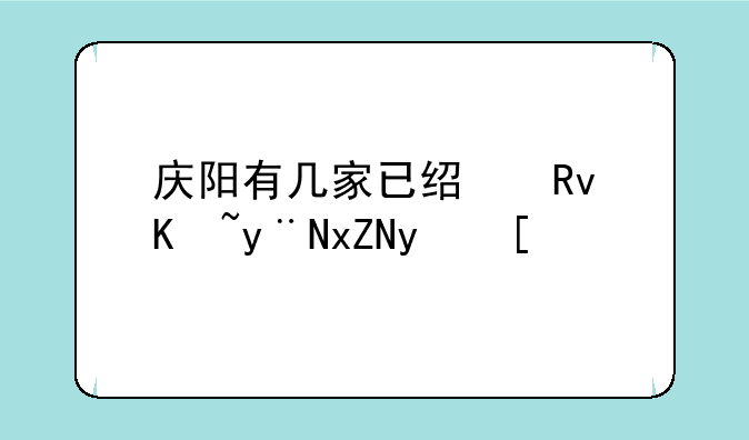 庆阳有几家已经生产的煤矿？