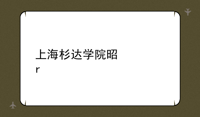 上海杉达学院是几本