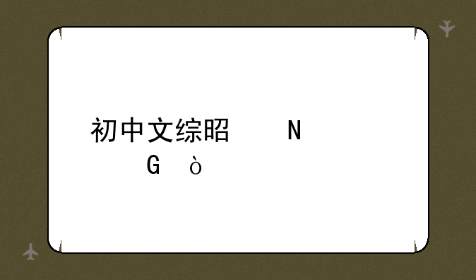 初中文综是哪几科？