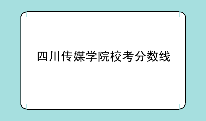 四川传媒学院校考分数线