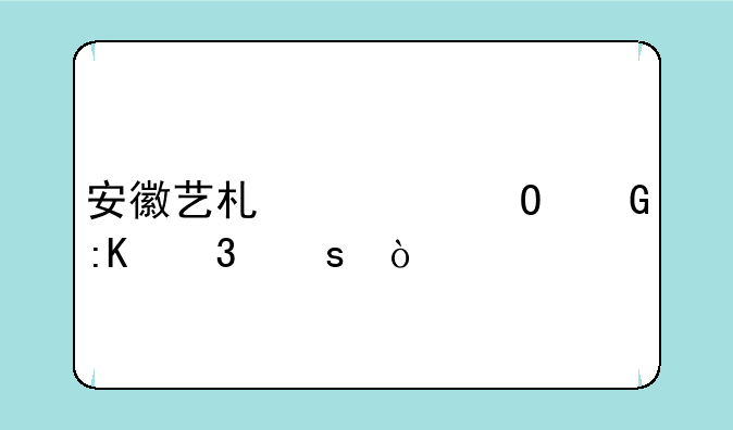 安徽艺术类专科排行榜？