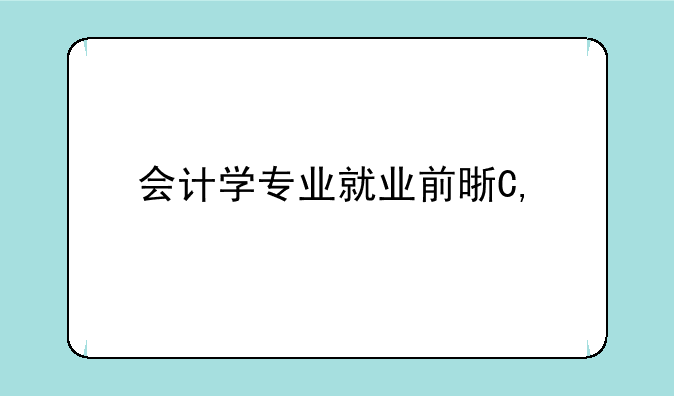 会计学专业就业前景——财务管理就业方向及就业前景